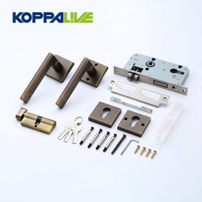 Koppalive Home Furniture Hardware Brass Lever Door Handle Mortise Interior Door Lock